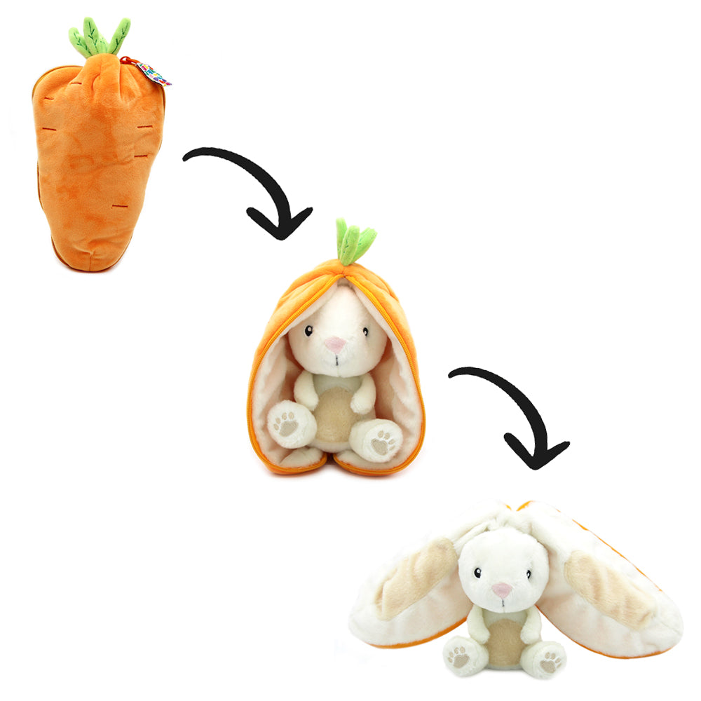 2-in-1 plush toy Gadget the rabbit/carrot - Flipetz – Speedy Monkey LLC