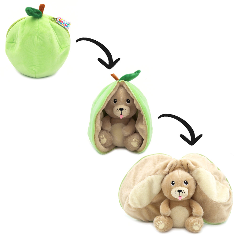 Flipetz Crocket the Dog/Apple - Flipetz 2 in 1 Plush