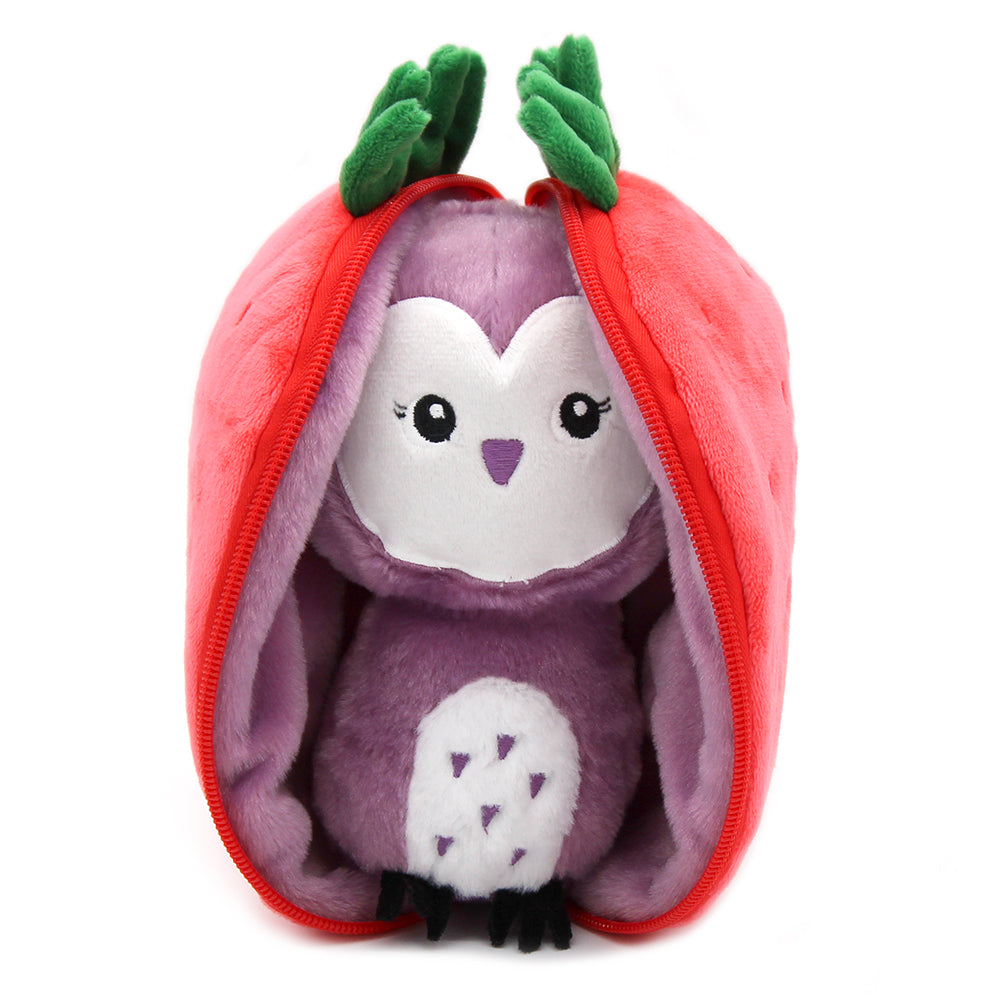 Flipetz Violet the Owl/Strawberry - Flipetz 2 in 1 Plush