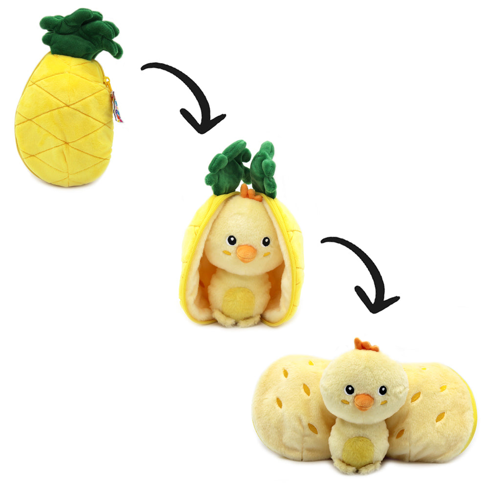 Flipetz Nugget the Chick/Pineapple  - Flipetz 2 in 1 Plush