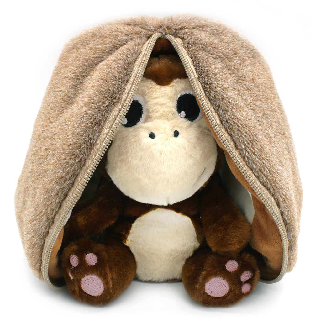 Peluche Coconet le singe-noix de coco - vue semi-ouverte - Flipetz