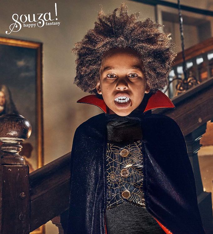 Souza! Dracula - Cape w/teeth (sz 4-8 yrs) Dress up Boys, Halloween