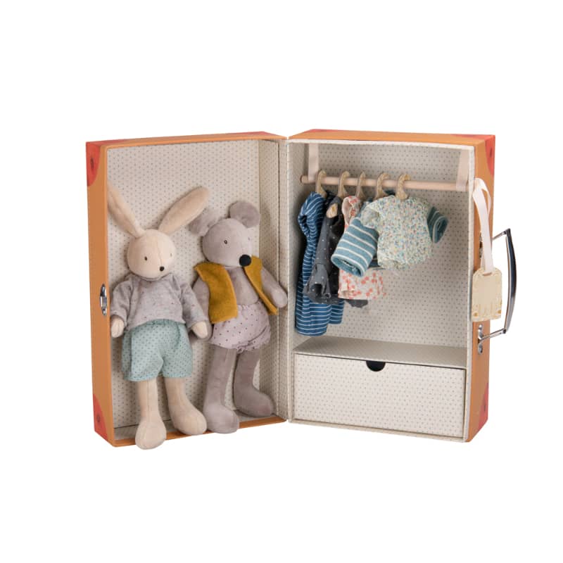 Suitcase - Rabbit & Mouse Wardrobe - Stuffed Toy - Moulin Roty – Speedy  Monkey