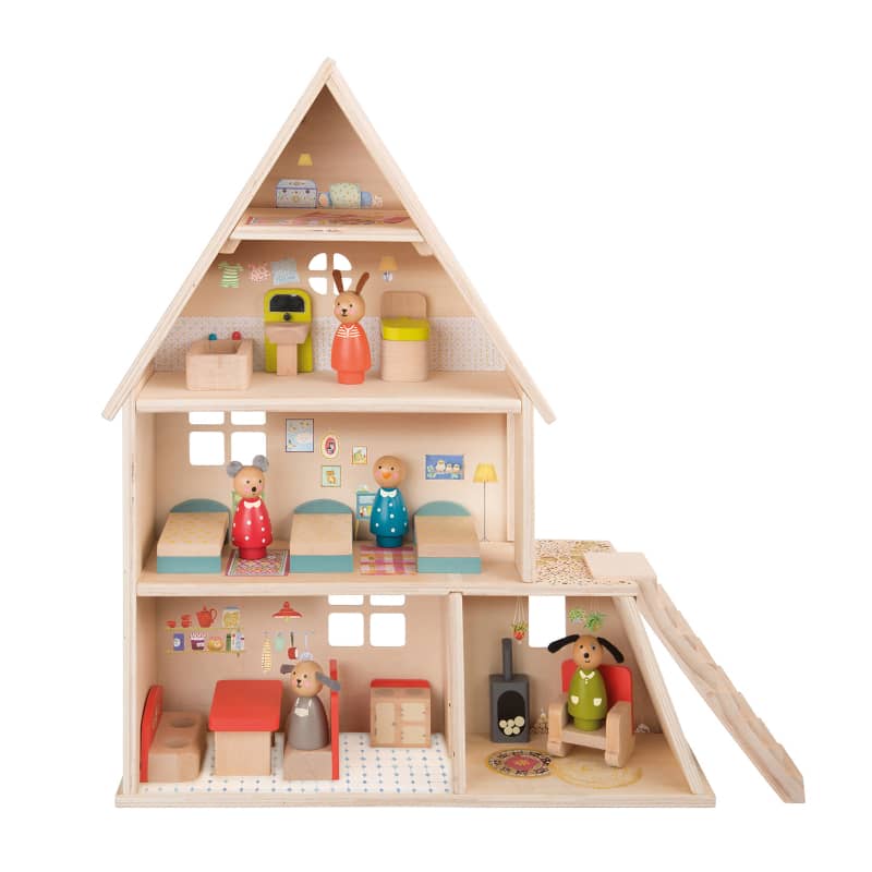 Moulin Roty Wooden Playhouse The Big Family - Moulin Roty Wooden Toys