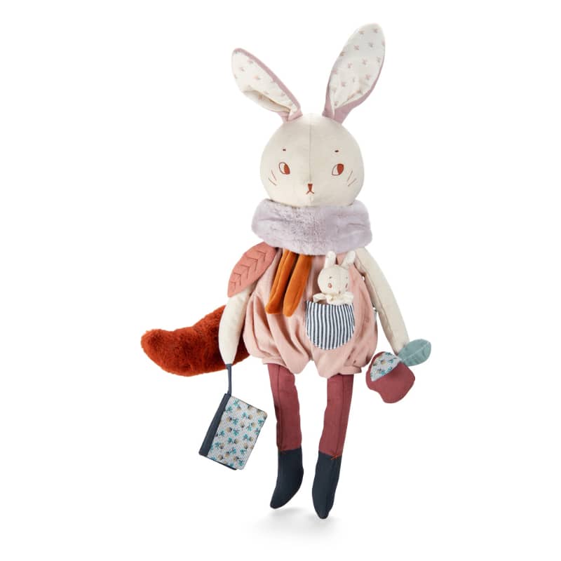 Lune the Rabbit - Stuffed Activity Toy - Moulin Roty